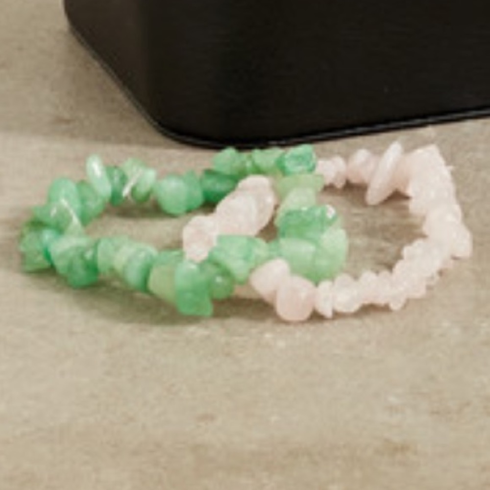Jia Jia set of two crystal beaded bracelets